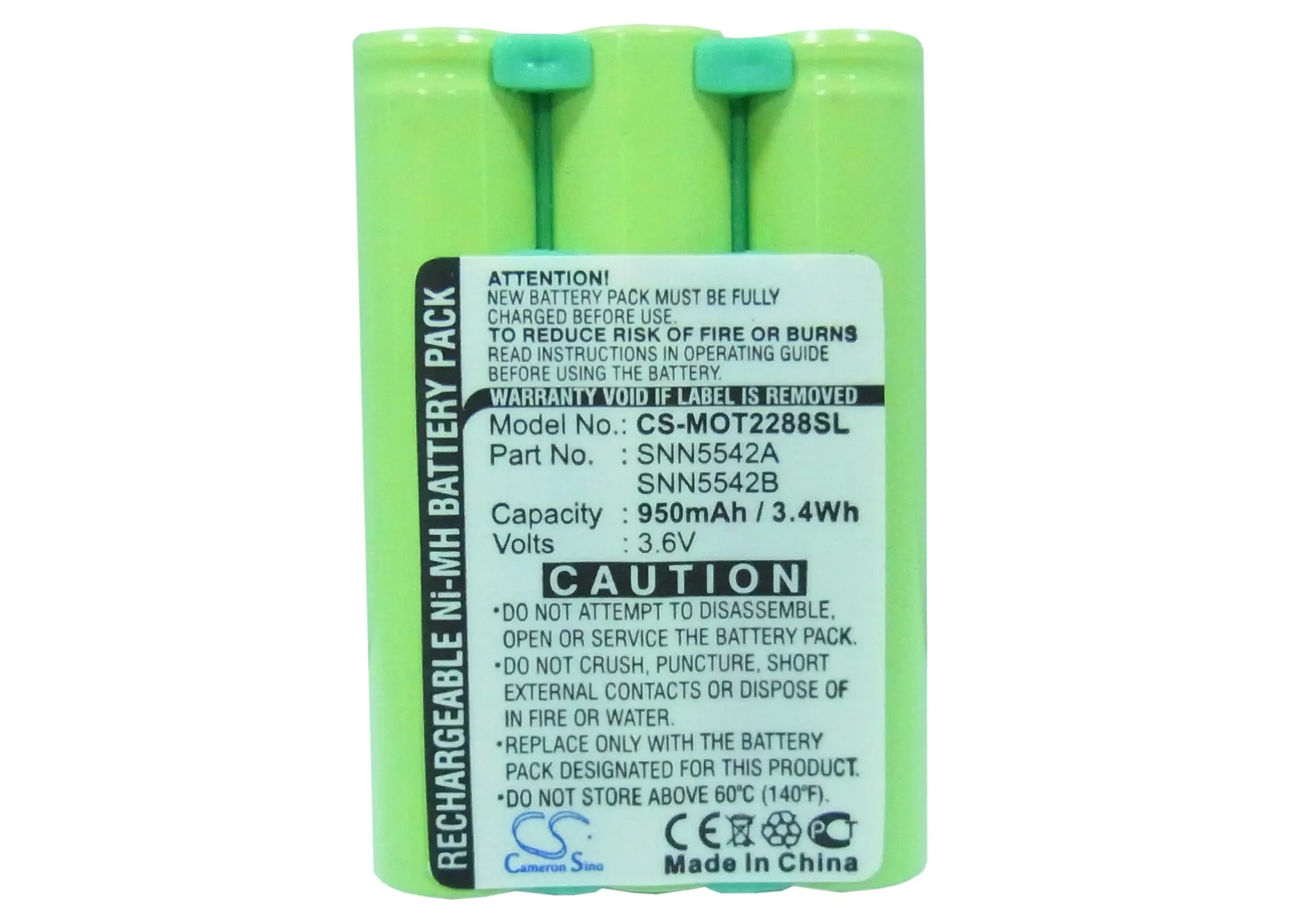 Аккумулятор Cameron Sino 950 мАч SNN5542A для Motorola M2090 T2088 T2260 T2267 T2282 T2287 T2288 T2290 T2297 T2298 T2390 V2260