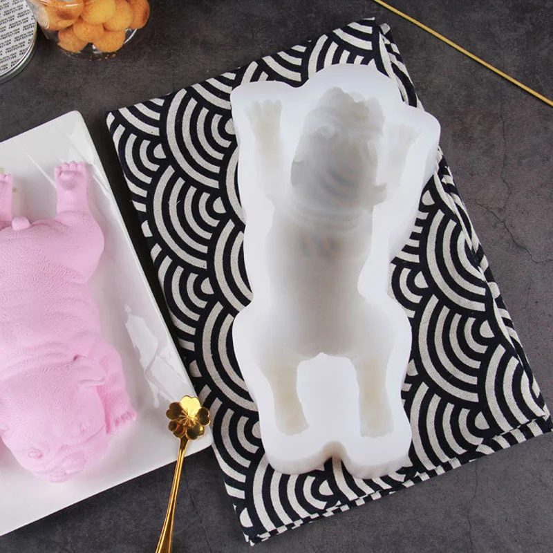 3D стерео Shar Pei силиконовая форма для спящей собаки мусс торта милая собака