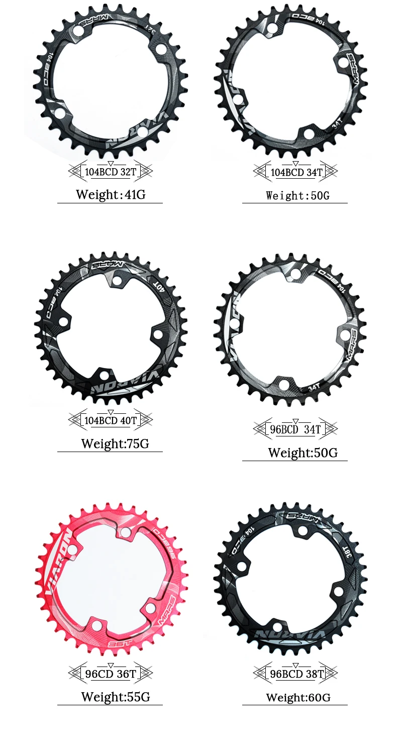 MTB велосипедная круглая Звездочка 32T 34T 36T 38T40T велосипедная Звездочка круг коленчатый комплект одна пластина для велосипедных частей