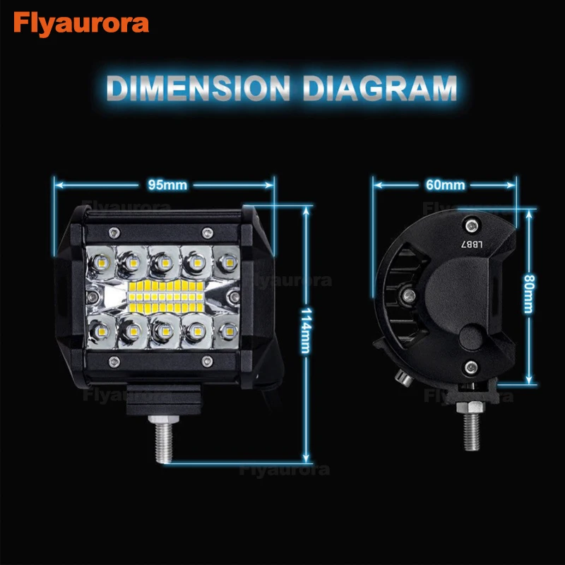 Светодиодные Автомобильные фонари внешнее вспомогательное обслуживание 60 Вт
