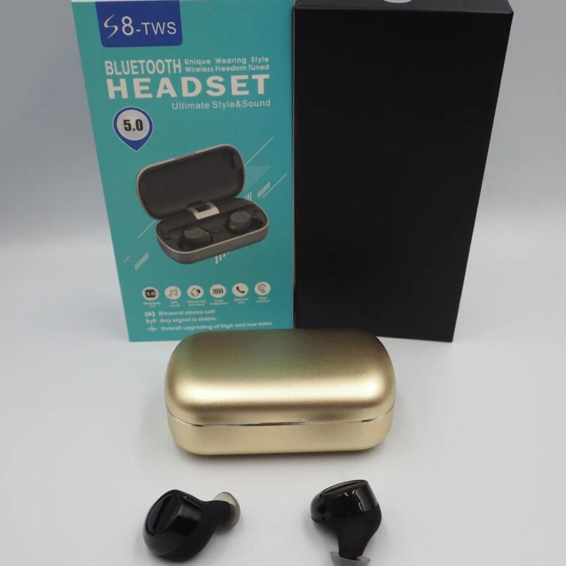 Новый S8 наушники-вкладыши TWS Bluetooth наушники 5 0 Шум шумоподавления стерео