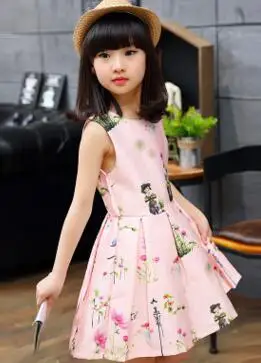 Девушка платье церемония 2016 лето рукавов О-Образным Вырезом принцессы