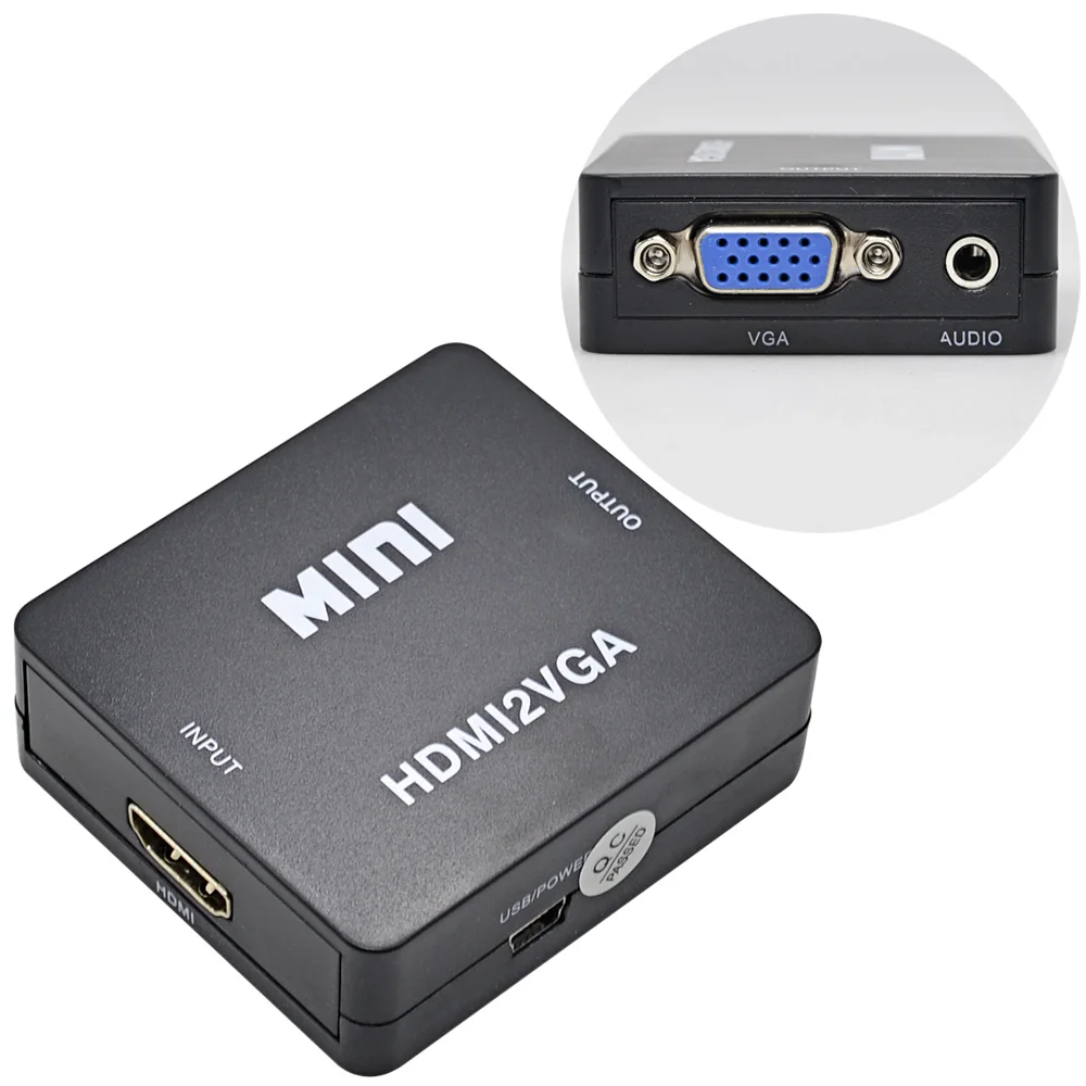 Адаптер CHIPAL 1080P для преобразователя HDMI в VGA с аудио питанием мини-адаптер HDMI2VGA Xbox