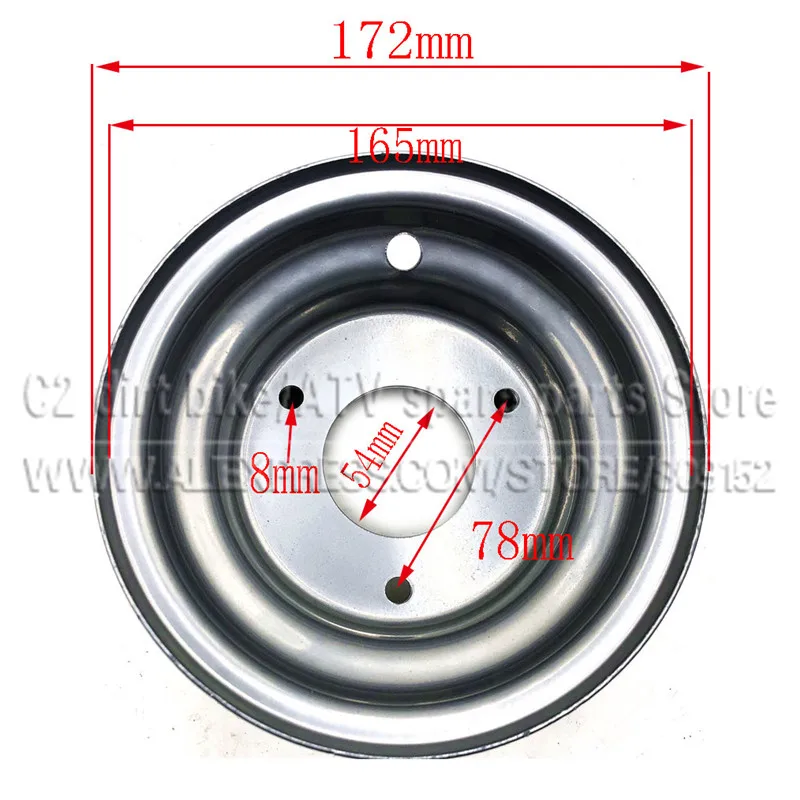 Размер 6 дюймов ступицы колеса использовать 145/70-6 13x5. 00-6 13x6. 50-6 шины ATV 3 отверстия вакуумные диски для 110-125cc Go-Kart, ATV, газонокосилка