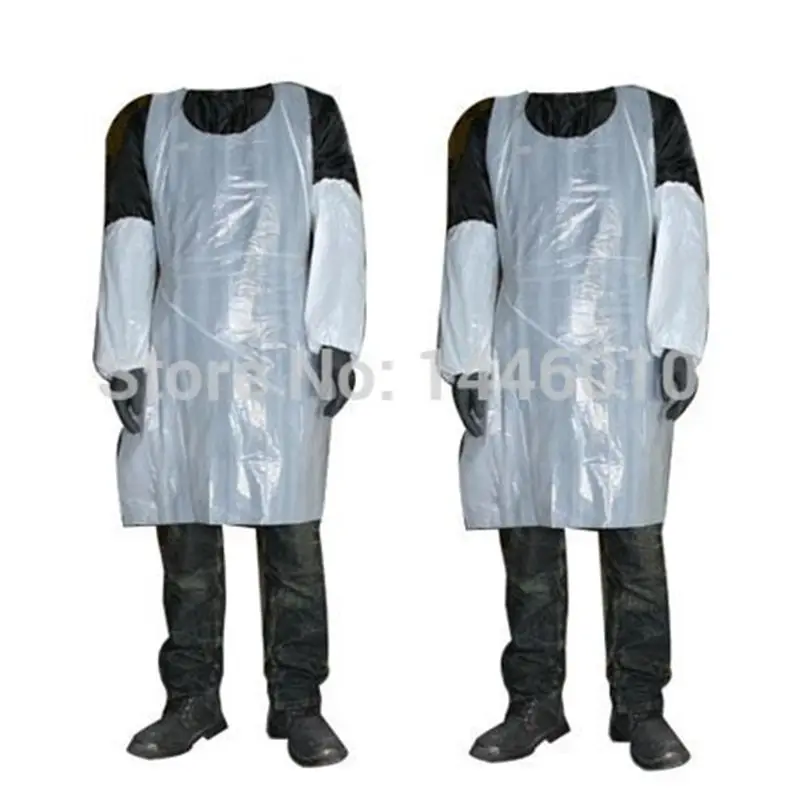

Disposable Poly Aprons 100PCS Plastic Transparent Tattoo Aprons For Permanent Makeup Tattoo Body Art Tattoo Supply Free Shipping