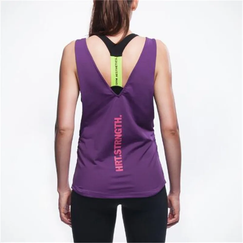 New Sexy Lady Sportwear Women Tank Tops Dry Quick Loose Blusa Fitness Sleeveless Vest | Женская одежда