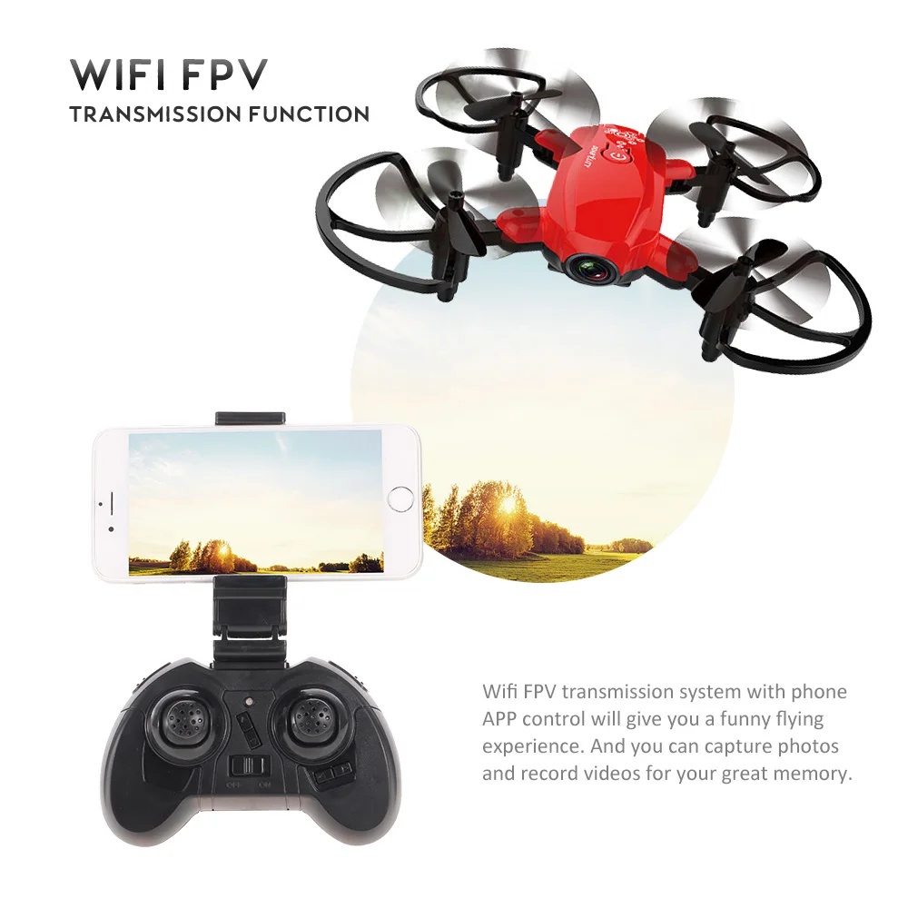 D10WHD 0.3MP камера селфи Drone Wifi FPV складной мини Дрон высота удержания G sensor RC Quadcopter RTF