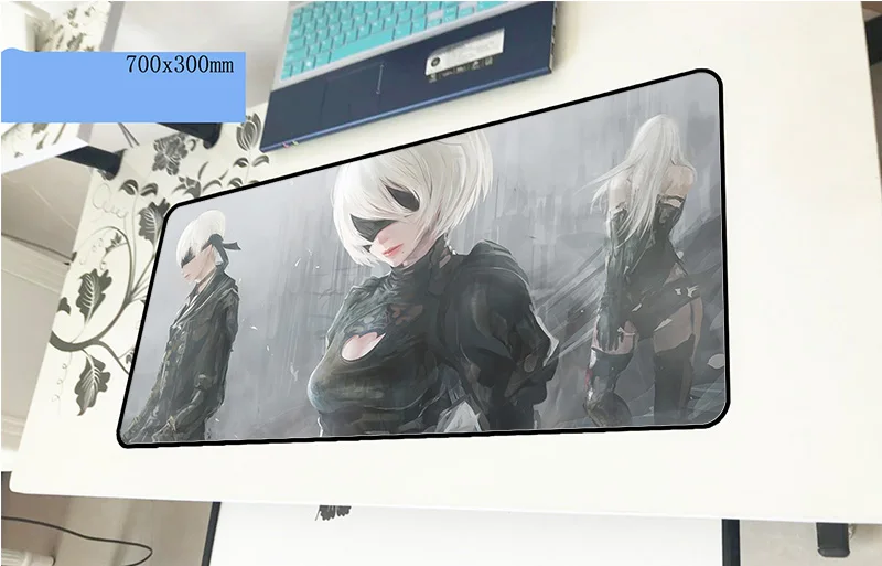 Nier automata коврик для мыши HD узор компьютерный геймер Коврик для мыши 70x30 см Модный Коврик Для Мыши Эргономичный гаджет офисный стол коврики