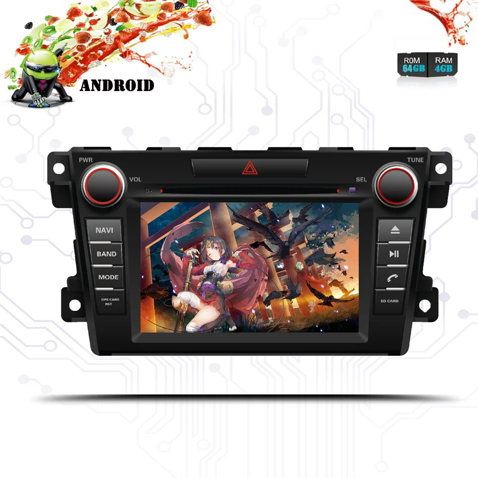 Автомобильный DVD плеер IPS экран 4G Android 10.0DSP AV выход GPS для mazda cx 7 CX CX7 навигация радио