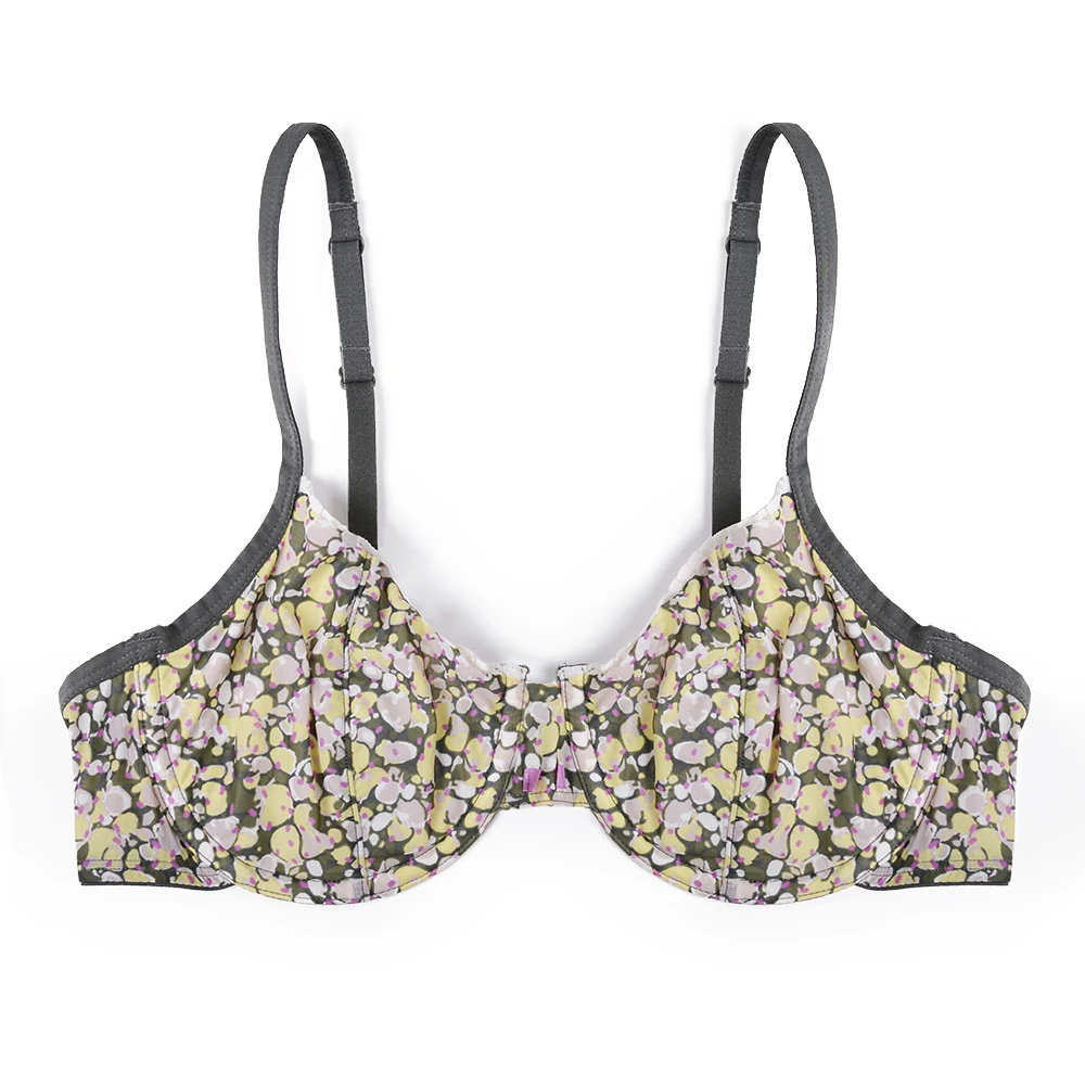 Женский ультратонкий бюстгальтер мягкая чашка с милым цветочным рисунком нижнее