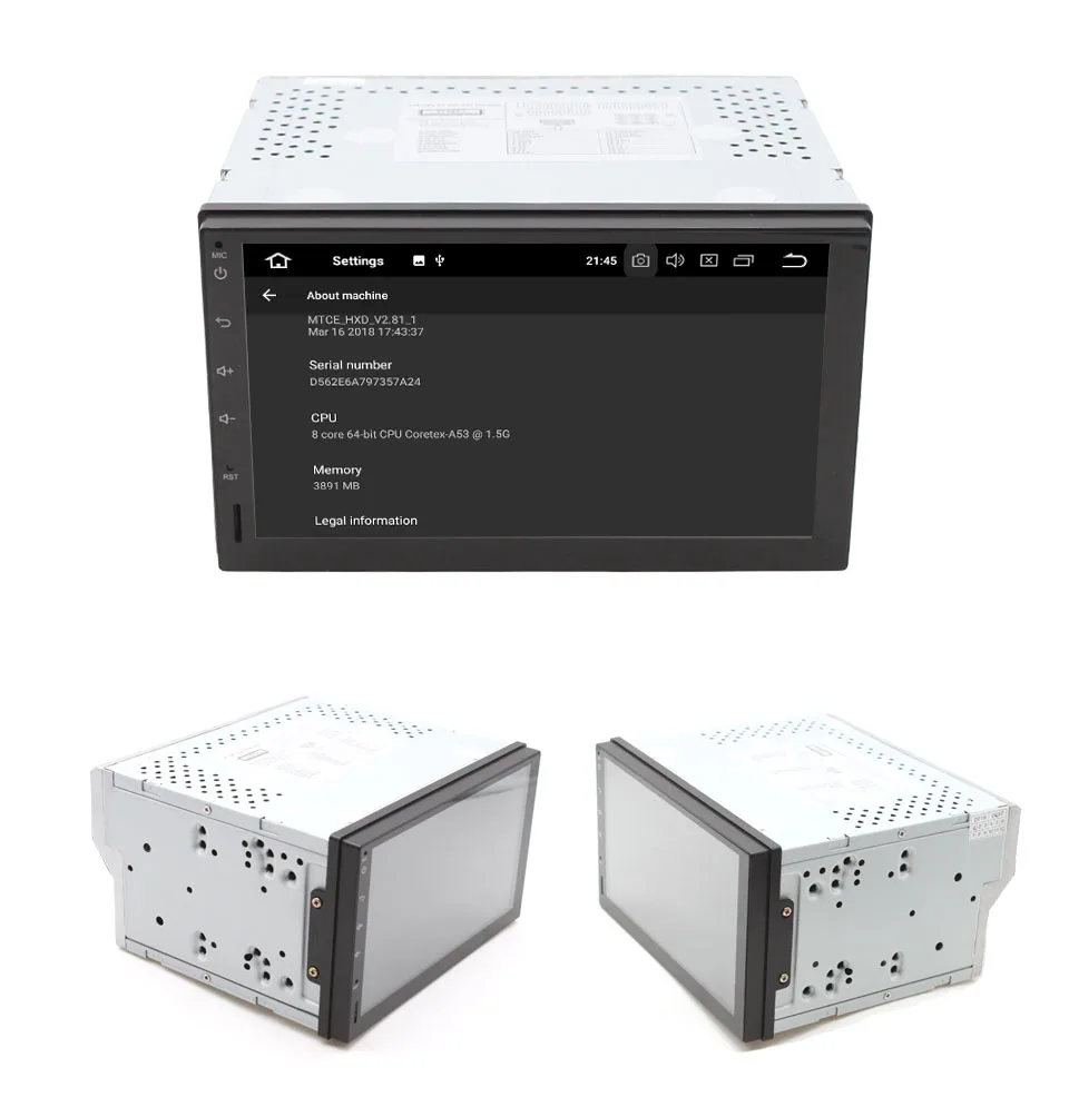 Marubox 7A705PX5, автомобильный мультимедийный плеер, Универсальный 2Din, Android 8,0, Восьмиядерный, 1024*600 ips, 4G ram 32G rom, gps, радио 6686, Bluetooth