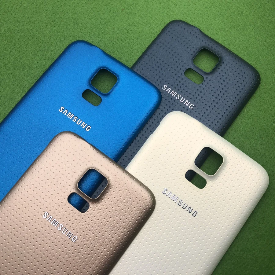 Для Samsung Galaxy S5 G900 G900F G900M G900A G900P i9600 задняя крышка батарейного отсека задняя стеклянная крышка корпуса Замена крышки аккумулятора