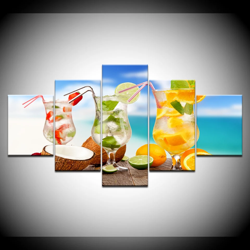 Коктейли Mojito питьевой 5 шт обои искусство холст печать современный плакат