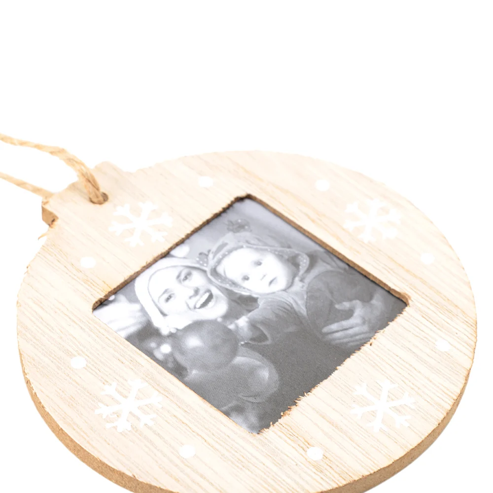 1 шт. кулон-фоторамка деревянные елочные украшения Рождественские