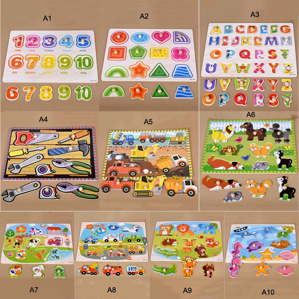 30 см Детские Ранние развивающие игрушки ручные деревянные пазлы алфавит цифры