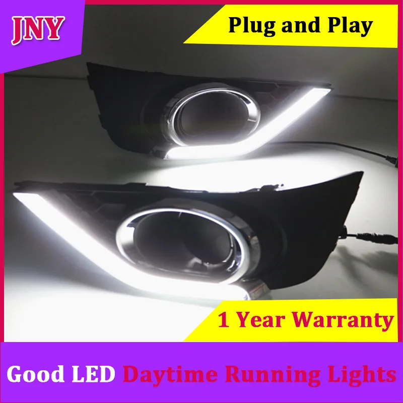 JNY 12V автомобильный DRL для Honda city 2015 2016 2017 белый поворотный желтый сигнальный