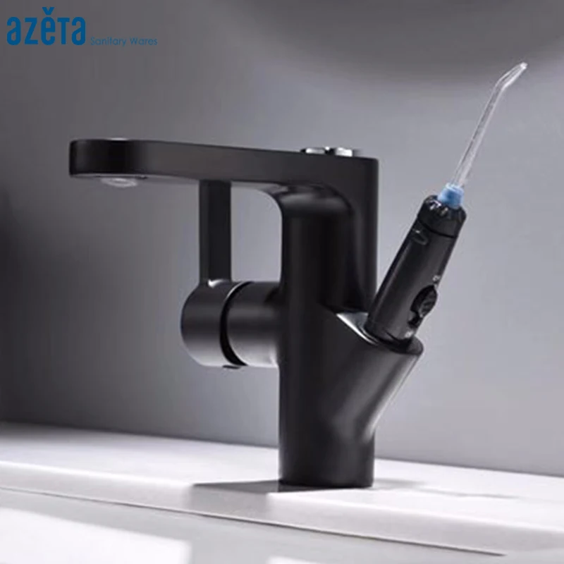 Многофункциональный смеситель Azeta MK9806B кран для ванной комнаты одна ручка черный