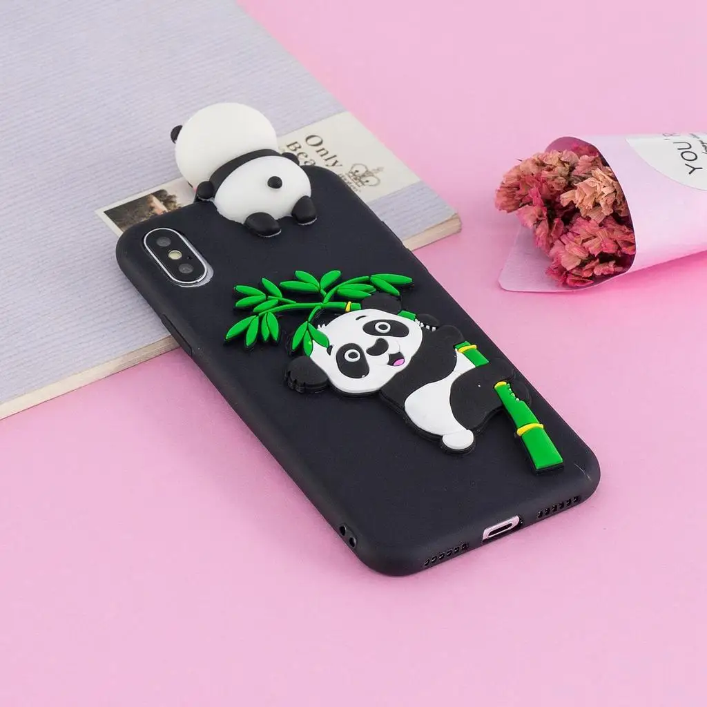 Силиконовый чехол с милым мультяшным 3D пандой для Samsung Galaxy S7 S8 S9 A3 A5 J3 J5 J7 2017 EU A8 A6 Plus