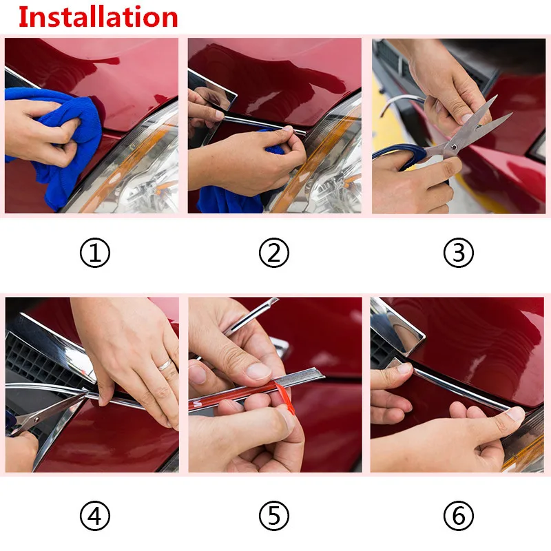 Универсальная гибкая Автомобильная наклейка Newbee 4 м хромированная накладка на