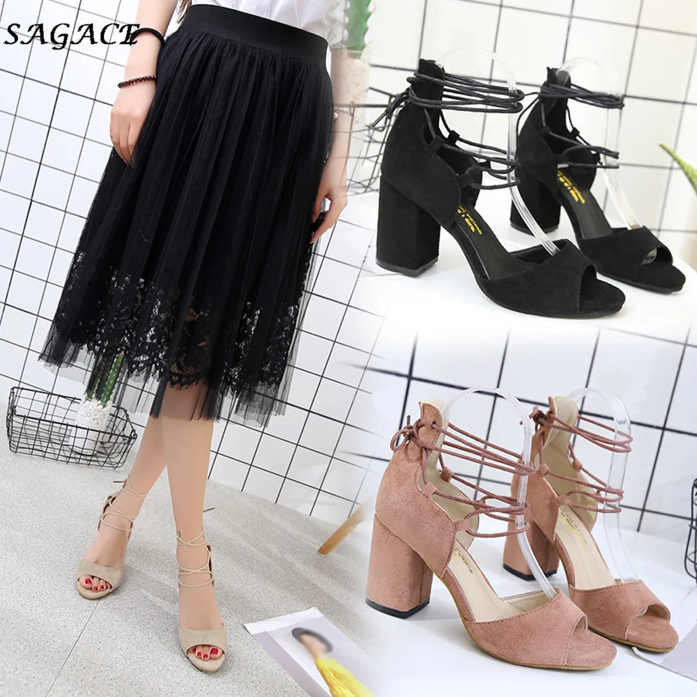 SAGACE/Женская обувь Модная пляжная Женские Босоножки с открытым носком на высоком