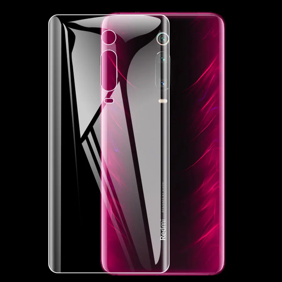 ТПУ силиконовый защитный экран для Xiaomi mi 9T 9 8 A2 lite POCO Pocophone F1 красный mi K20 Note 7 5 6 pro Гидрогелевая наклейка пленка