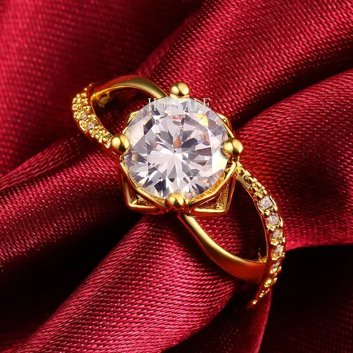 R050-A High Quality Nickle Free Antiallergic New Fashion Jewelry 18K Plated zircon Ring | Украшения и аксессуары