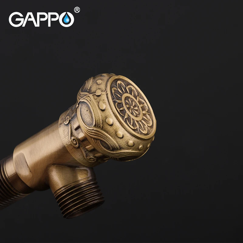 Клапан GAPPO 1/2 &quot античный латунный угловой запорный клапан для отключения воды