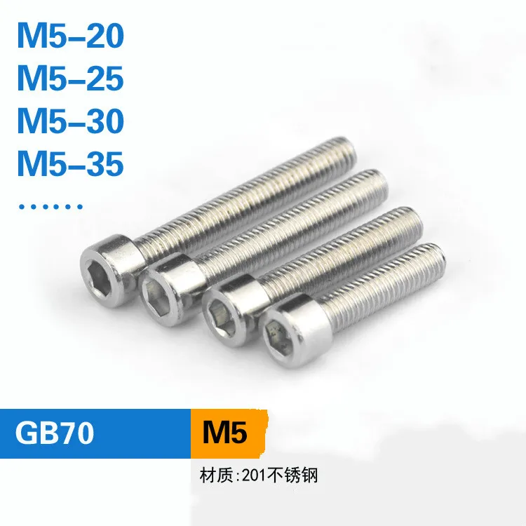 

funssor 10pcs M5*30 Screw Bolt Hexagonal Column Flat Stainless Steel Screw for Wardrobe Sliding Door Sliding Pulley Lower Wheel