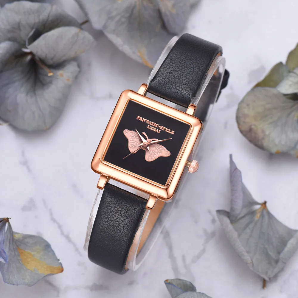 Женские повседневные часы с квадратным каблуком роскошные кожаные спортивные