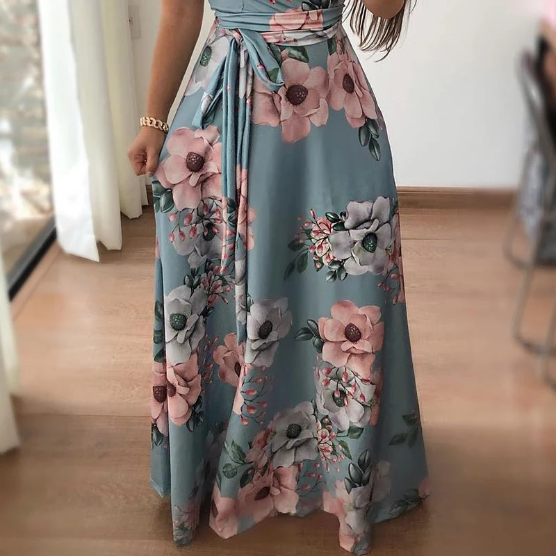 2019 Мода весна Boho Винтажные наряды Для женщин Повседневное элегантные длинные
