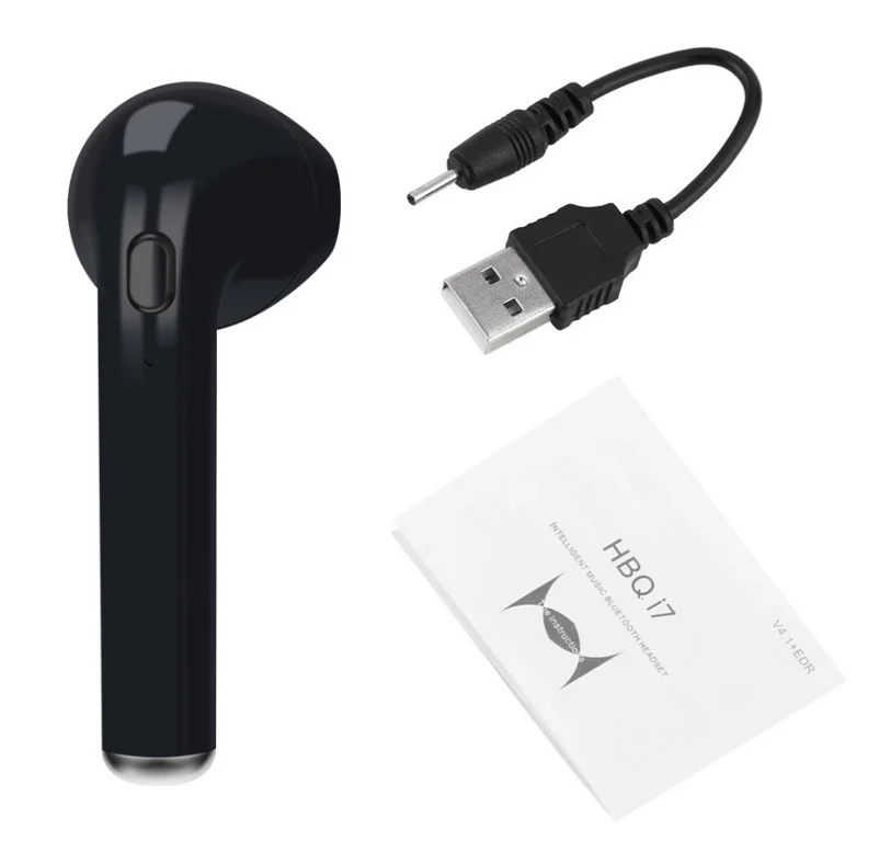 Single black TWS Bluetooth наушники Handfree гарнитура беспроводные наушники спортивные беспроводные наушники стерео fone Auriculares с зарядной коробкой - Цвет: Single black