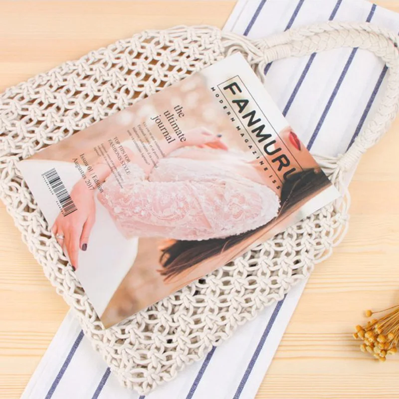 Hollow Out Hot Women Shoulder Bags Straw Beach Bohemia 100% Handmade Woven Handbag Wicker Knitted Summer Bag for M101 | Багаж и сумки