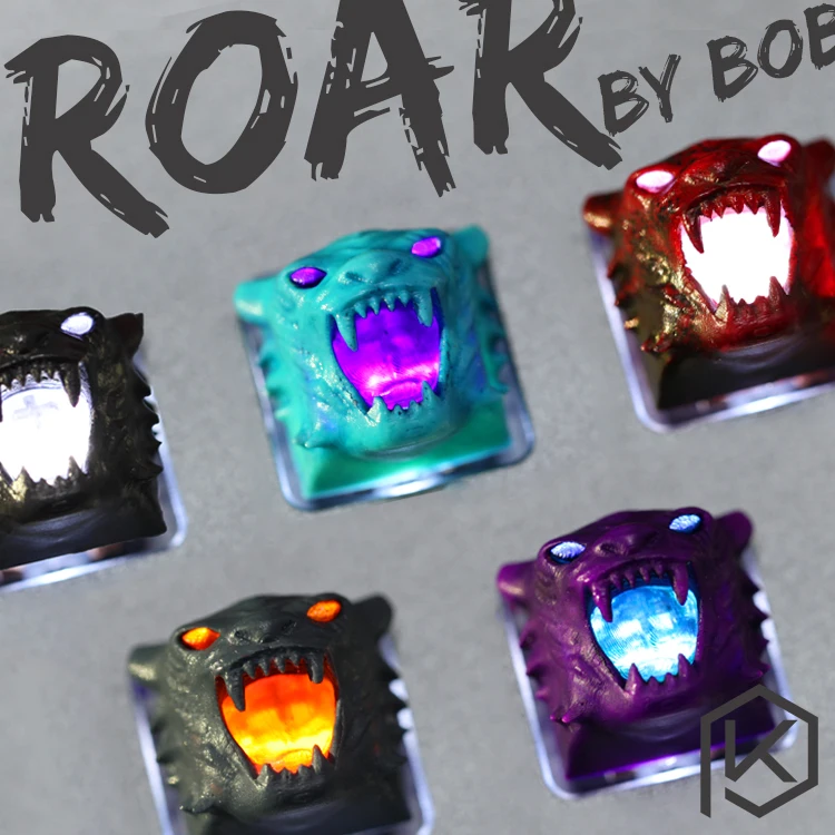 Groupbuy BoB Roar Смола Artisan блеск через Брелки Новинка для пользовательских механических клавиатуры oem Вишневый профиль