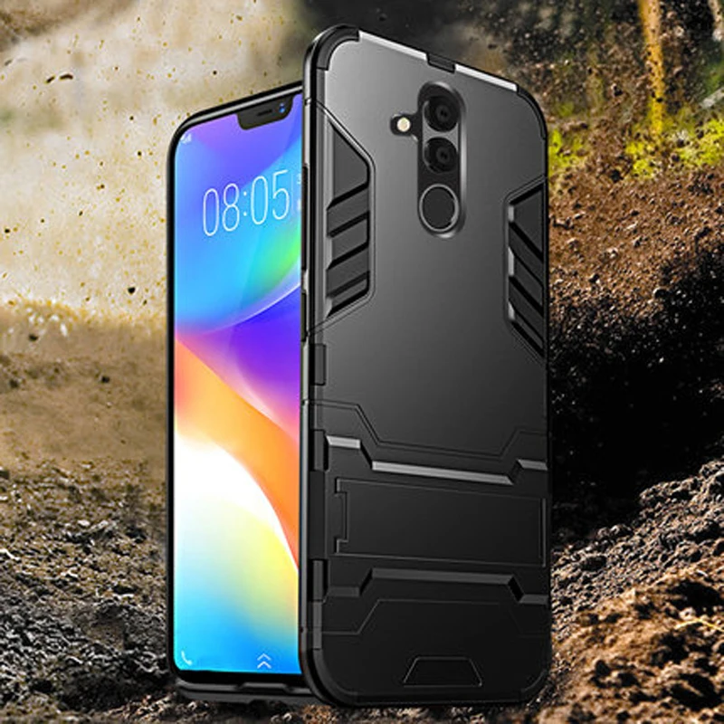Полное покрытие для Huawei Mate 20 Lite чехол ТОНКАЯ БРОНЯ резиновый Жесткий ПК телефона