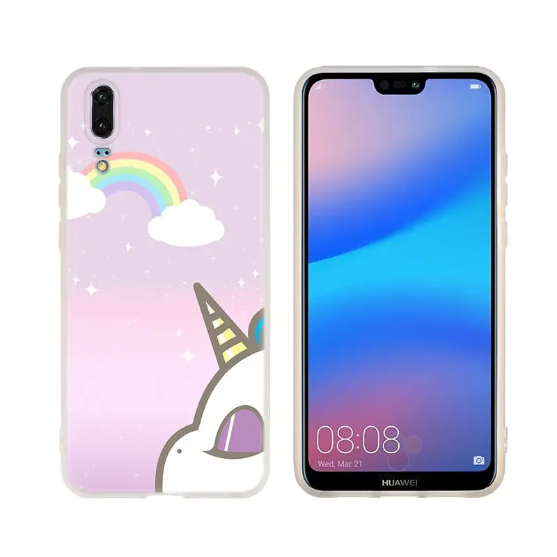 for huawei 09 TPU чехол мягкий чехол для телефона для huawei P 20 pro P10 плюс P9 P8 lite P30 pro samrt Nova 3e Лошадь Единорог на радуге - Цвет: for huawei 09