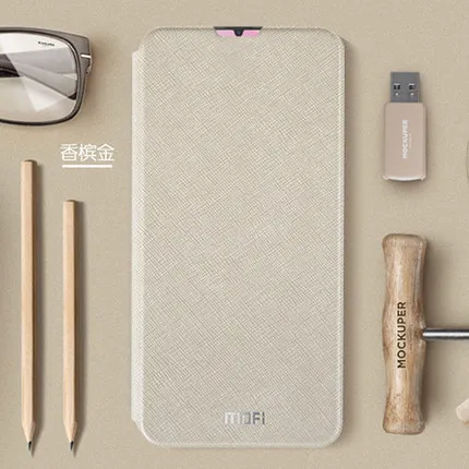 Mofi Тонкий флип-чехол s для Xiaomi Mi 9 чехол/для Xiaomi Mi 9 Lite/Se/Pro Чехол из искусственной кожи+ ТПУ силиконовый чехол для телефона - Цвет: Champagne Gold