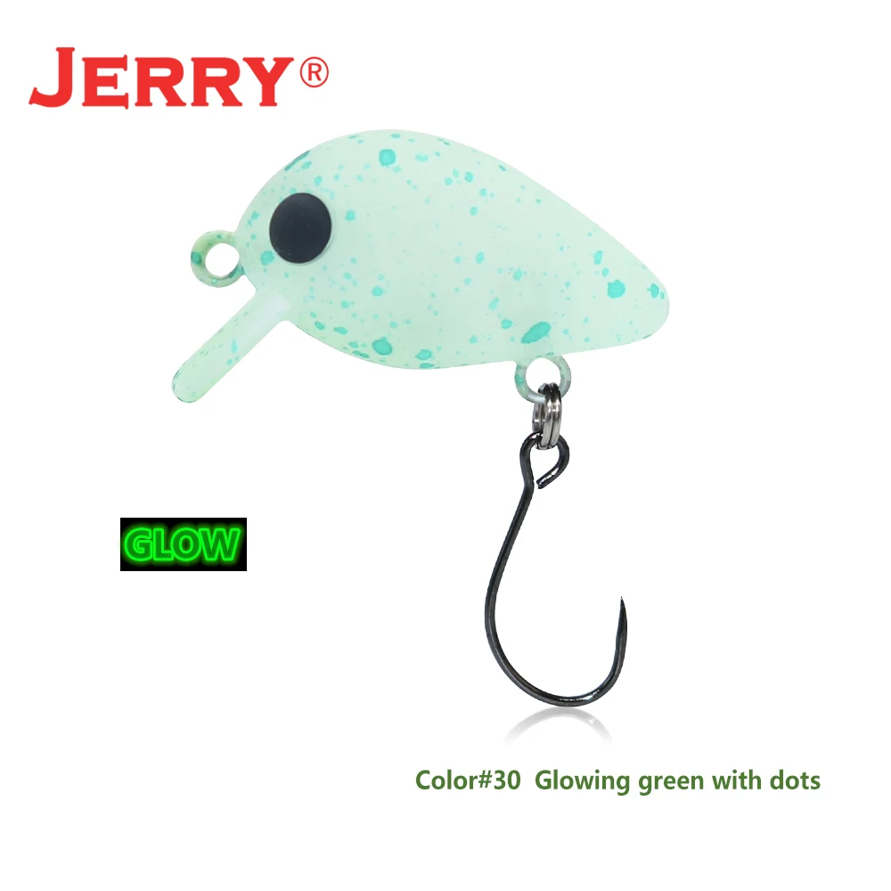Jerry Thumb 1 шт. 25 мм 1,8 г Мини кренкбейт плавающие воблеры форель УФ розовый цвет искусственная приманка жесткие рыболовные приманки - Цвет: 30 glowing green