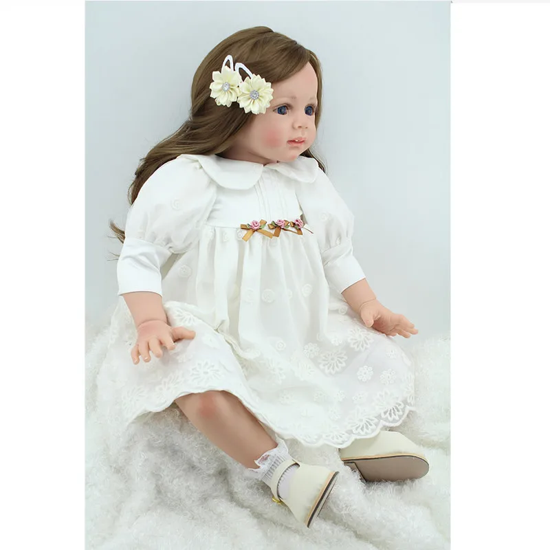Реалистичная мягкая силиконовая кукла для новорожденных 24 дюйма npk dolls девочек