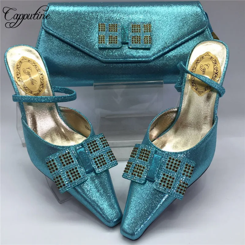 Capputine/Новое поступление комплект из женской обуви и сумочки в африканском стиле