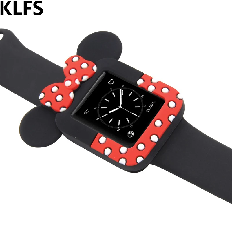 KLFS часы с рисунком Minnie на циферблате Ремешки для наручных часов Силиконовый