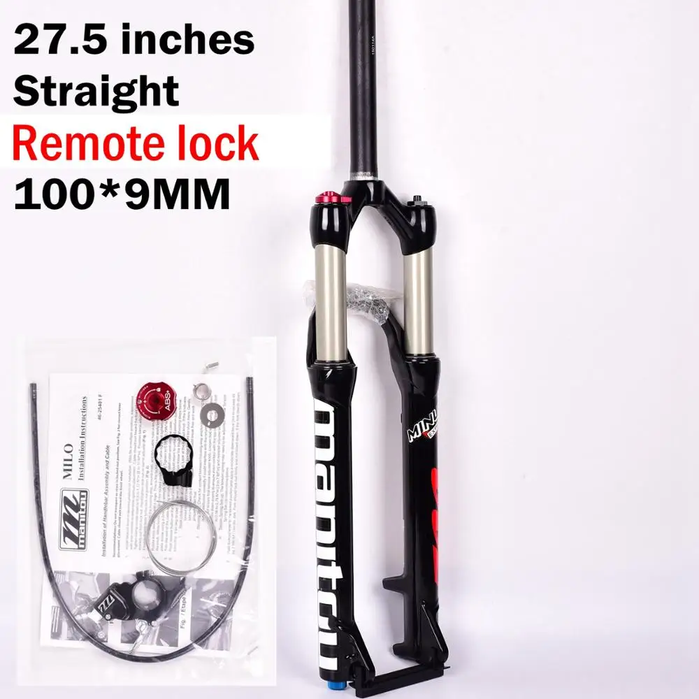 27.5 remote lock BK Велосипедная вилка Manitou suspension MINUTE EXPERT 27,5 er 29 дюймов, воздушные вилки для горного велосипеда, пульт дистанционного управления pk MACHETE COMP MARKHOR 100*9 мм AM - Цвет: 27.5 remote lock BK