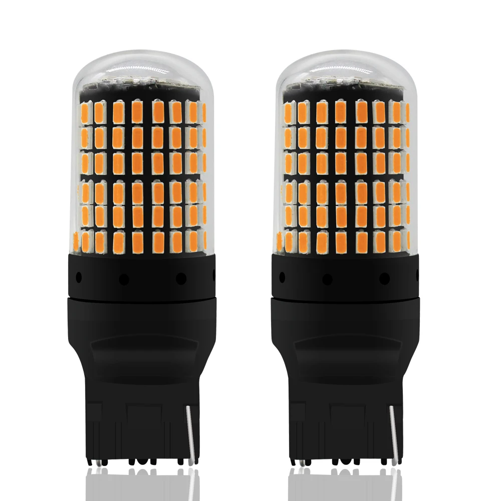 1 шт T20 7440 W21W светодиодный светильники для автомобиля 3014 144smd Canbus 1156 1157