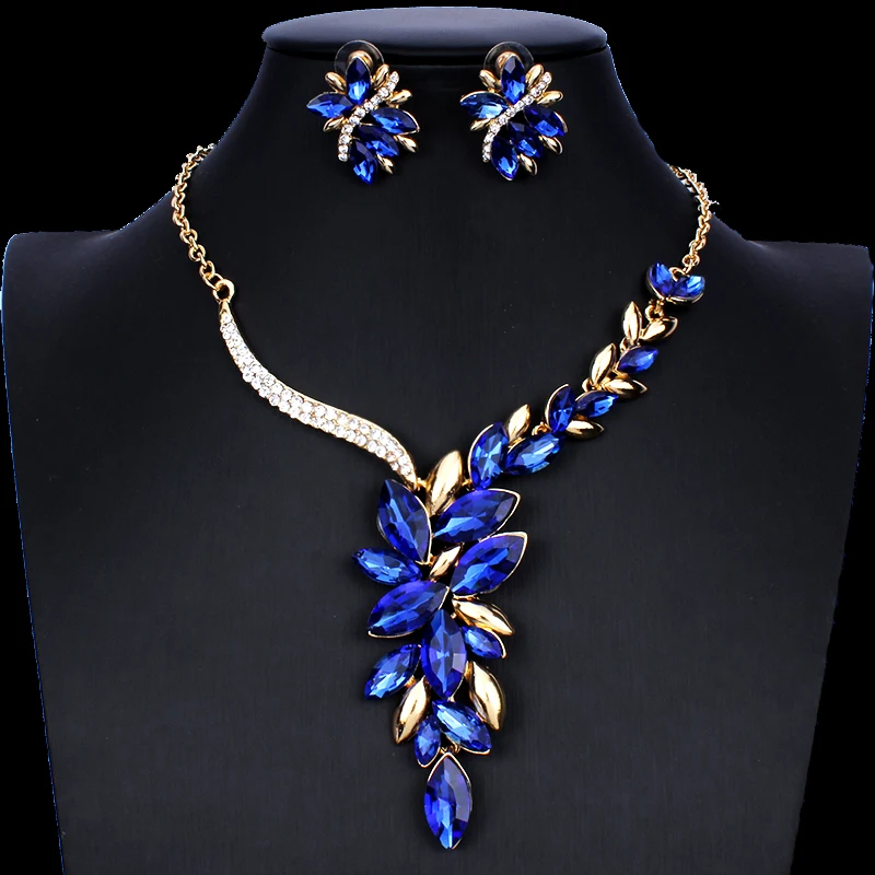 jiayijiaduo Bridal Jewellery Sets for Women Wedding Crystal Necklaces Earrings Dresses Accessories Gifts new | Украшения и