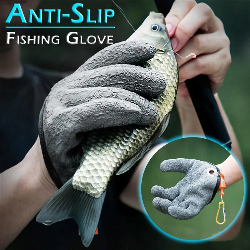 Противоскользящие рыболовные перчатки латексное покрытие на морщинистой