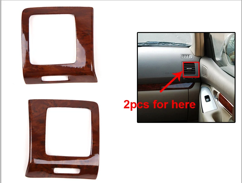 Для TOYOTA PRADO 2004-2009 крышка рулевого колеса/стекло подъемный переключатель панели украшения внутренняя отделка - Название цвета: 2pcs