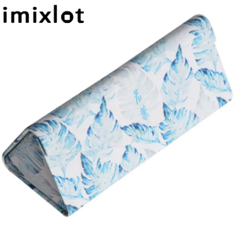 IMIXLOT Новое поступление солнцезащитные очки чехол Портативный листья треугольный