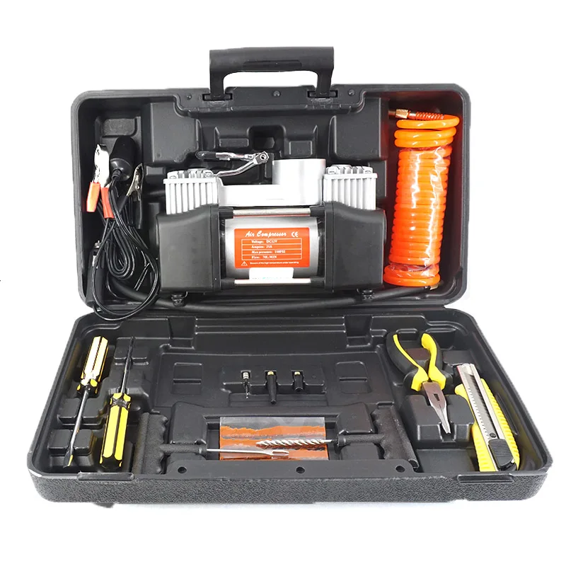 Multi Функция мощный двухцилиндровый автомобиль Насосы для автомобиля с чемоданом