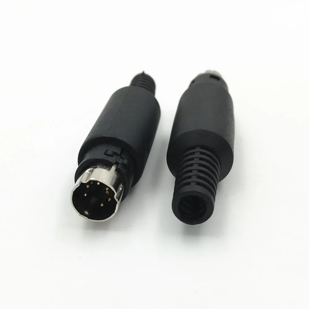 1 шт. Высококачественные золотые медные контакты Mini 4 5 6 8 Pin Din штекер с