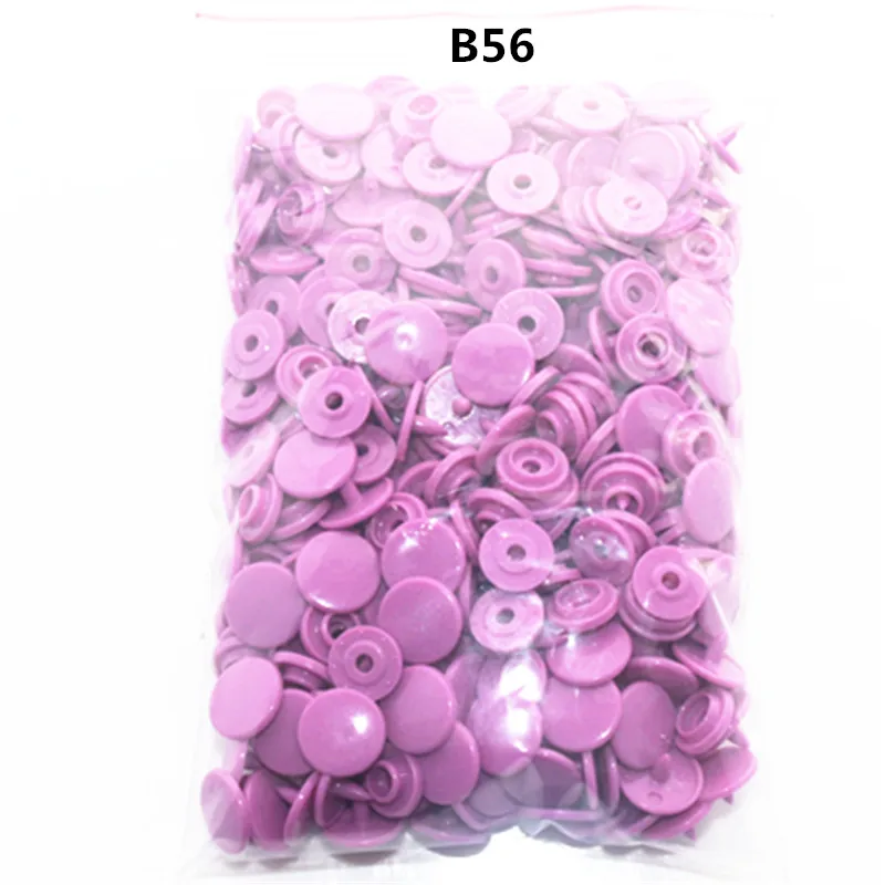 B56 100PCS 100 шт. T3 кнопки 9 цветов швейные принадлежности для крепления для подгузников "сделай сам" - Цвет: B56 100PCS