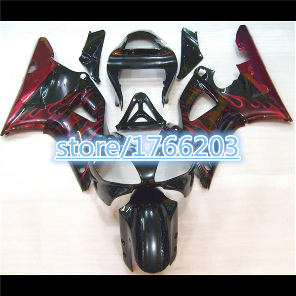 

100%NEW red flame black fairing kit for YZF1000 R1 YZF-R1 00-01 YZF R1 00 01 YZF 1000 R1 2000 2001 ABS fairings BBF